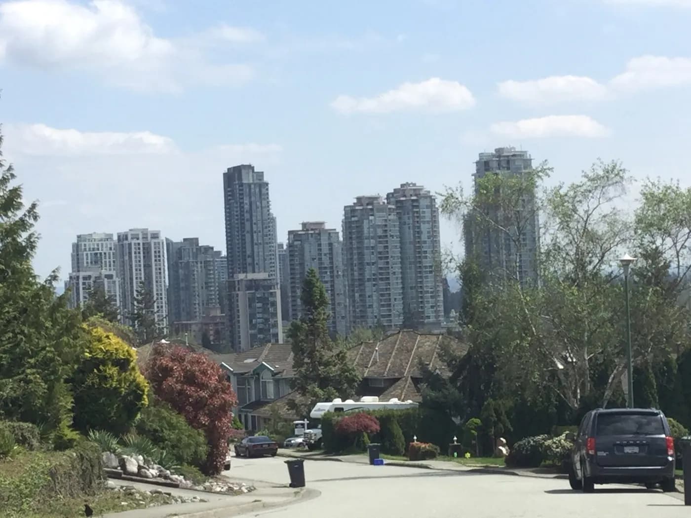 Coquitlam city-centre towers and surrounding neighbourhoods