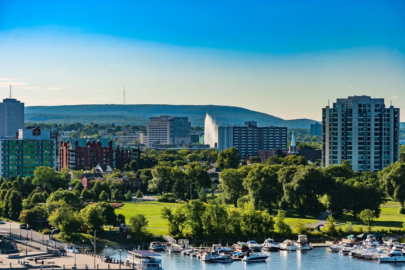 Gatineau buildings near the Hull marina