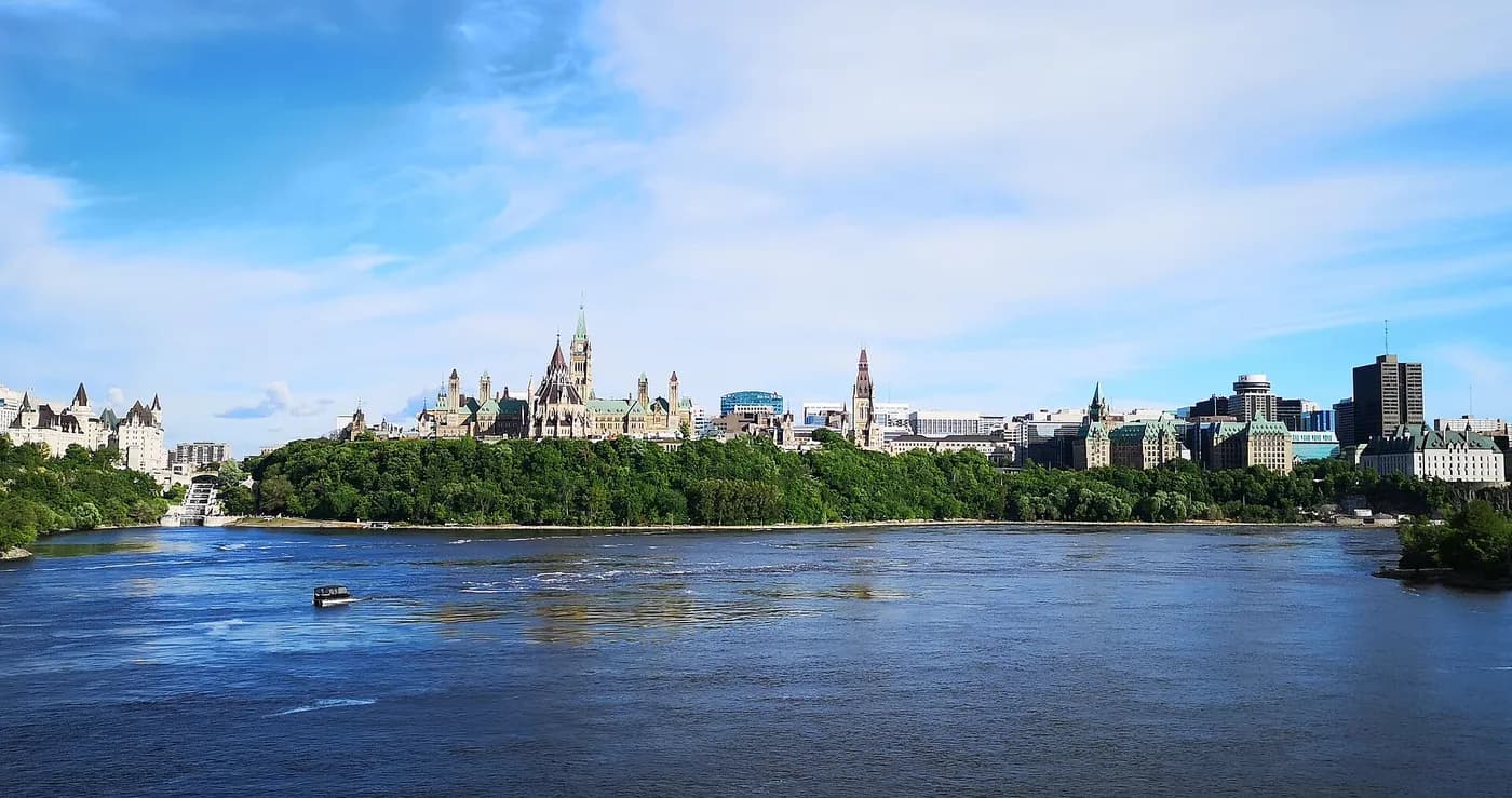 Ottawa skyline across the river
