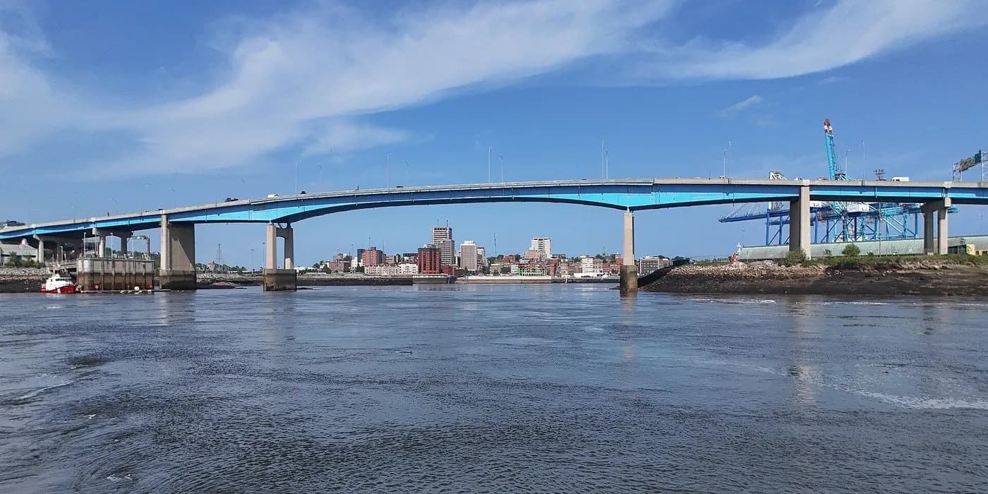 Saint John Harbour Bridge in New Brunswick