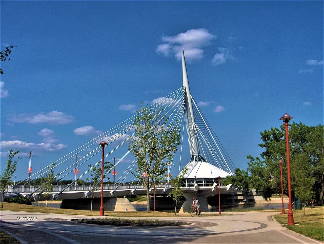 Esplanade Riel pedestrian bridge in Winnipeg