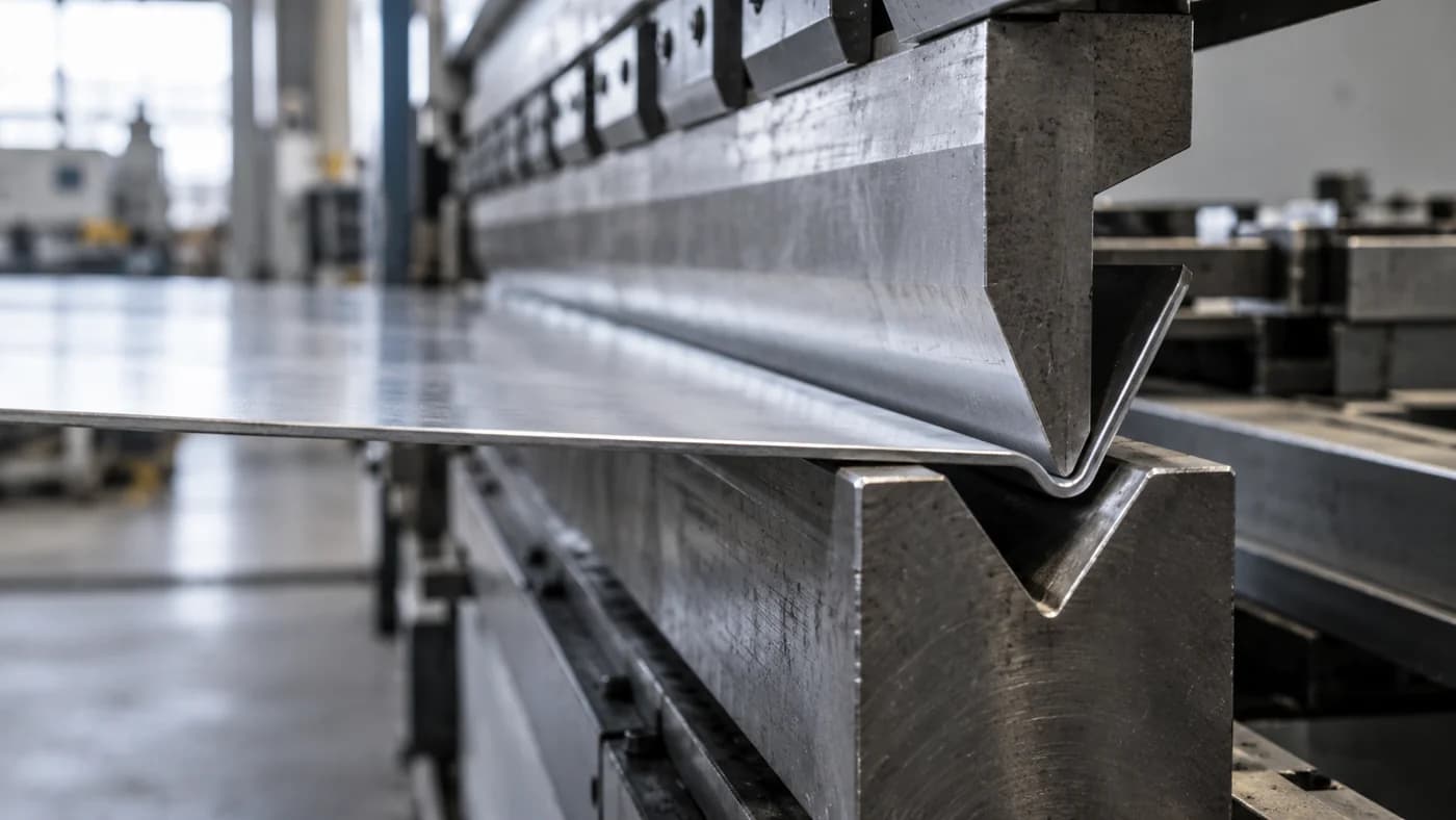 Press brake tooling forming a sheet metal bend